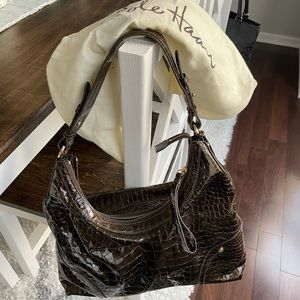 cole haan brown handbag mint condition used once
